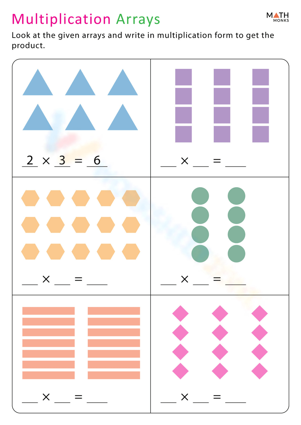 Grade 3 Multiplication With Arrays Worksheets &amp;amp; Printable within Multiplication Arrays Worksheets Grade 3