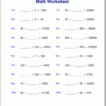 Grade 4 Multiplication Worksheets For Multiplication 4th Grade Worksheets