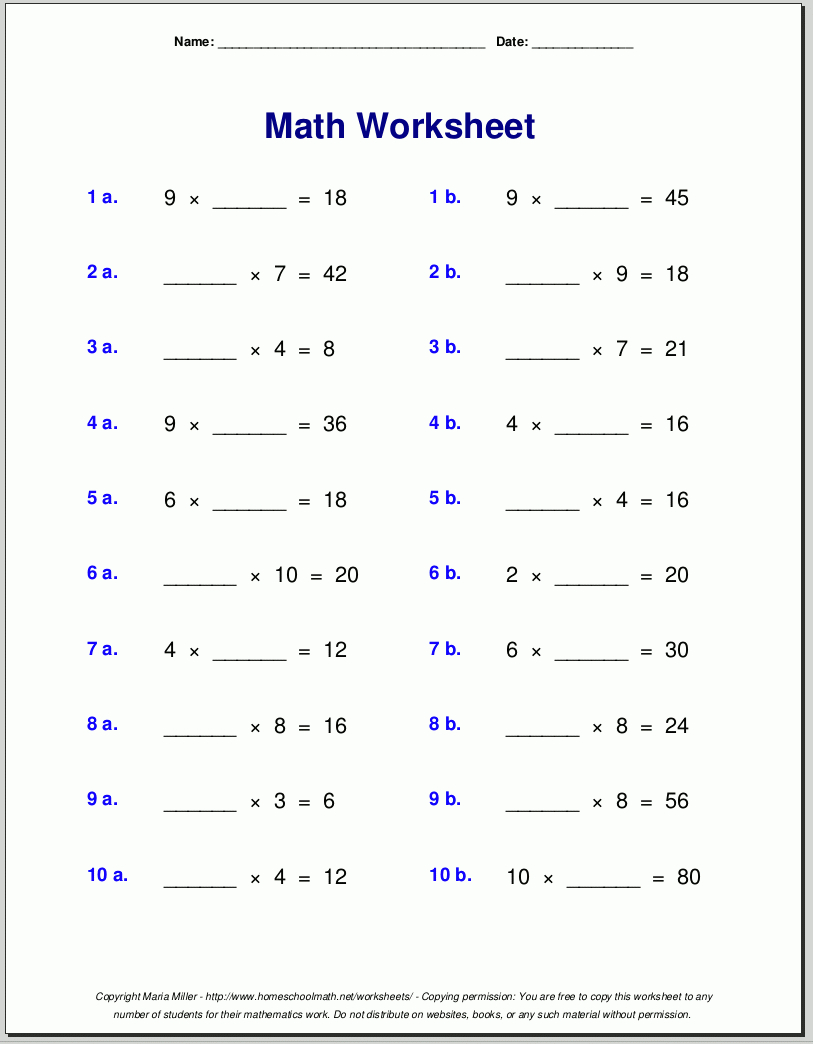 Grade 4 Multiplication Worksheets intended for Multiplication By 4 Worksheets - Free