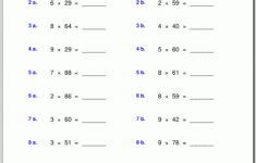 Grade 4 Multiplication Worksheets pertaining to Class 4 Multiplication Worksheet
