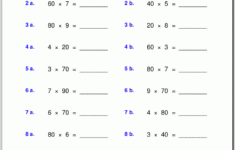 Grade 4 Multiplication Worksheets regarding Multiplication Worksheets For Class 1