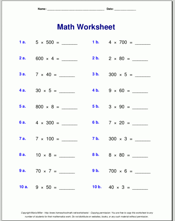 Multiplication Worksheet by 4 Multiplication Worksheet by 4