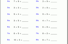 Grade 4 Multiplication Worksheets with Multiplication Worksheets For Beginners