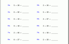 Grade 5 Multiplication Worksheets inside 1-5 Multiplication Worksheet