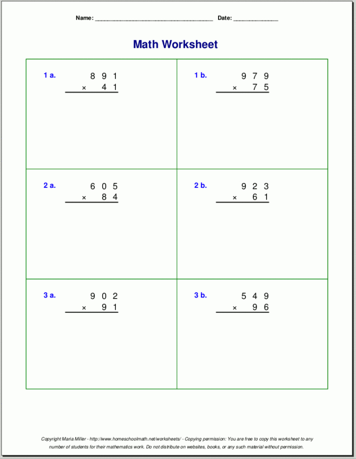 Free Printable Multiplication Worksheets Grade 5 Free Printable Multiplication Worksheets Grade 5