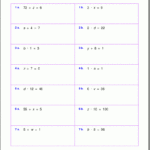 Grade 5 Multiplication Worksheets With Solving Equations Using Multiplication And Division Worksheet