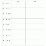 Greatest Common Factor Worksheet Page Regarding Finding Common Multiples Worksheet