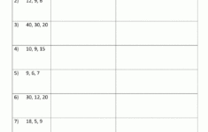 Greatest Common Factor Worksheet Page regarding Finding Common Multiples Worksheet