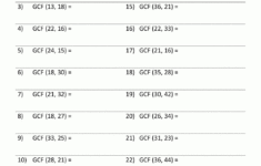 Greatest Common Factor Worksheet Page regarding Greatest Common Multiple Worksheets