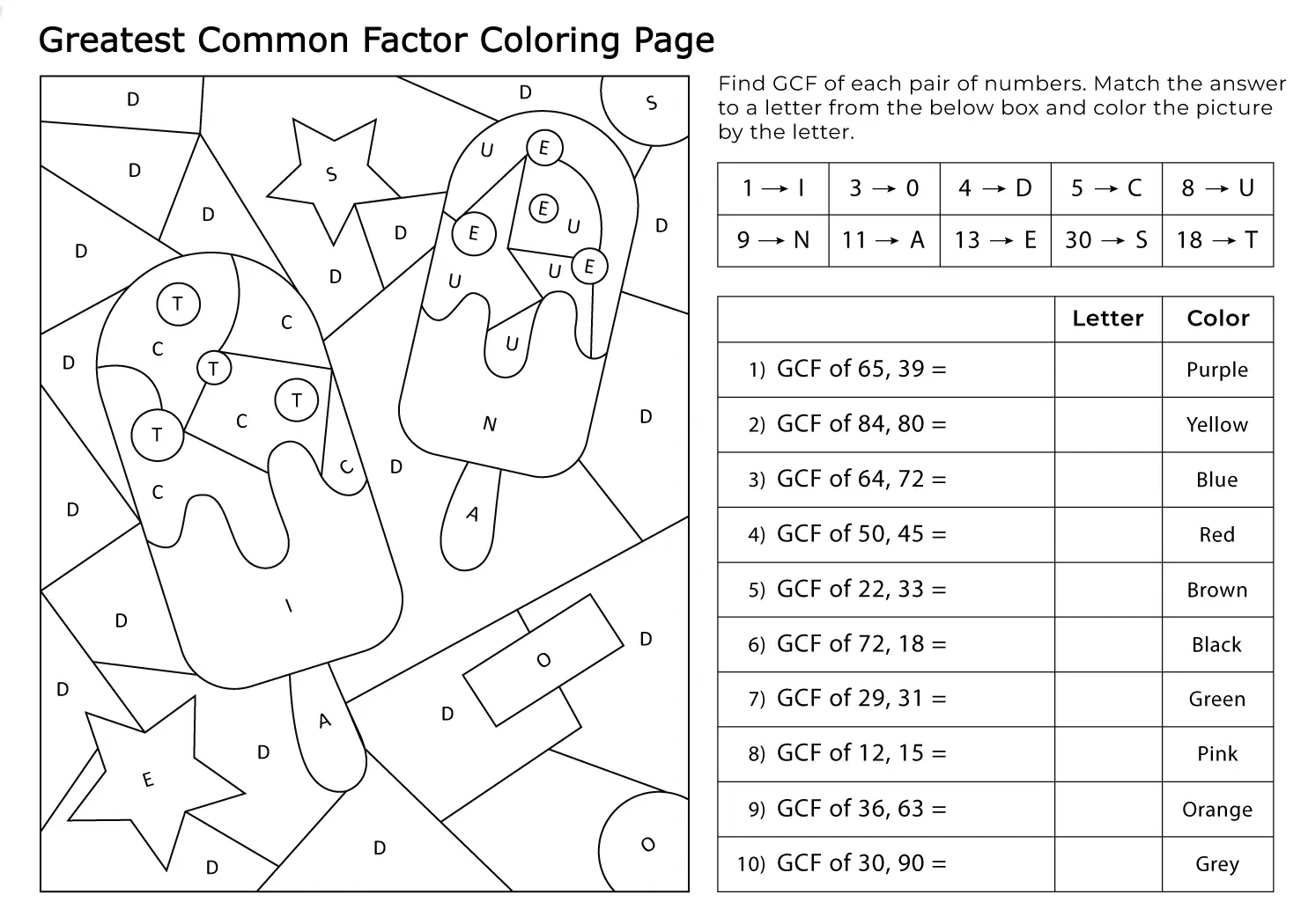 Greatest Common Factor Worksheets - Math Monks pertaining to Greatest Common Multiple Worksheets