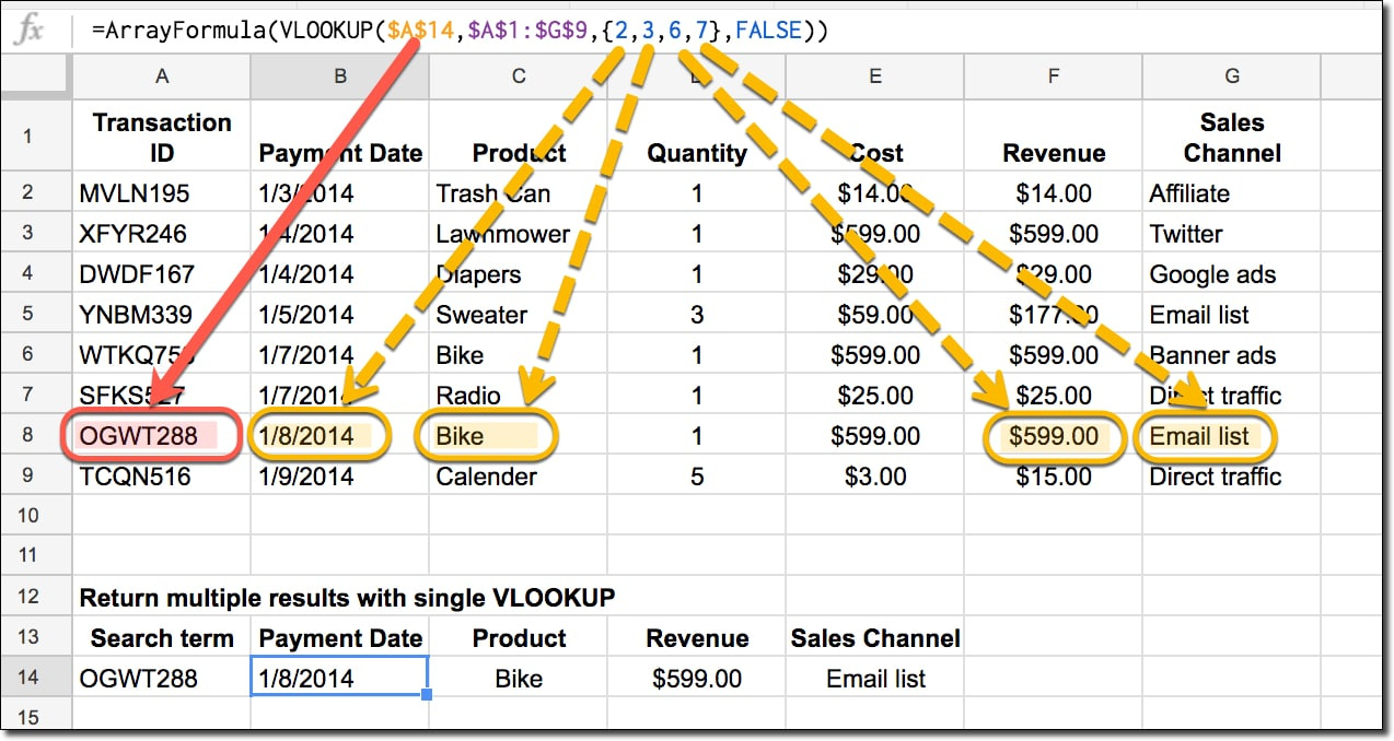 Have Vlookup Return Multiple Columns In Google Sheets inside Vlookup Across Multiple Worksheets