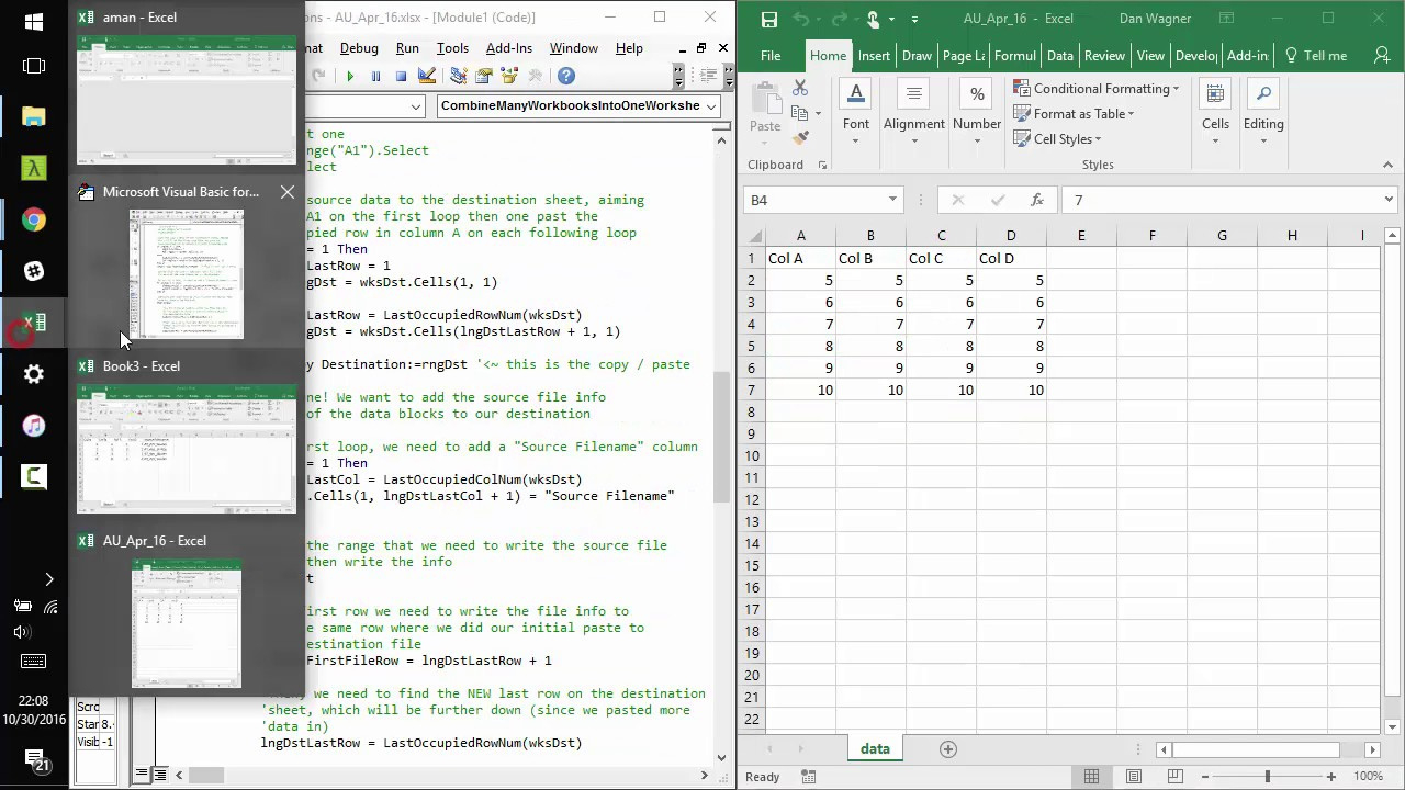 How To Combine Multiple Excel Workbooks Into One Worksheet With Vba with Merge Multiple Files Into One Worksheet