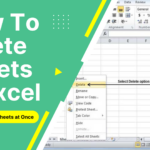 How To Delete Sheets In Excel: Deleting Multiple Sheets At Once In How To Delete Multiple Worksheets
