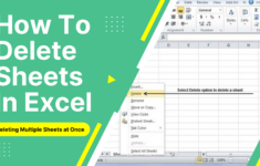 How To Delete Sheets In Excel: Deleting Multiple Sheets At Once throughout Delete Multiple Worksheets