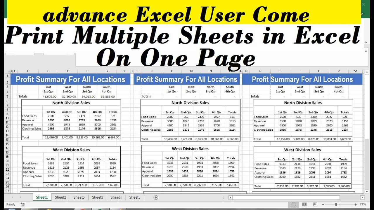 How To Print Multiple Sheets In Excel On One Page inside How to Print Multiple Worksheets