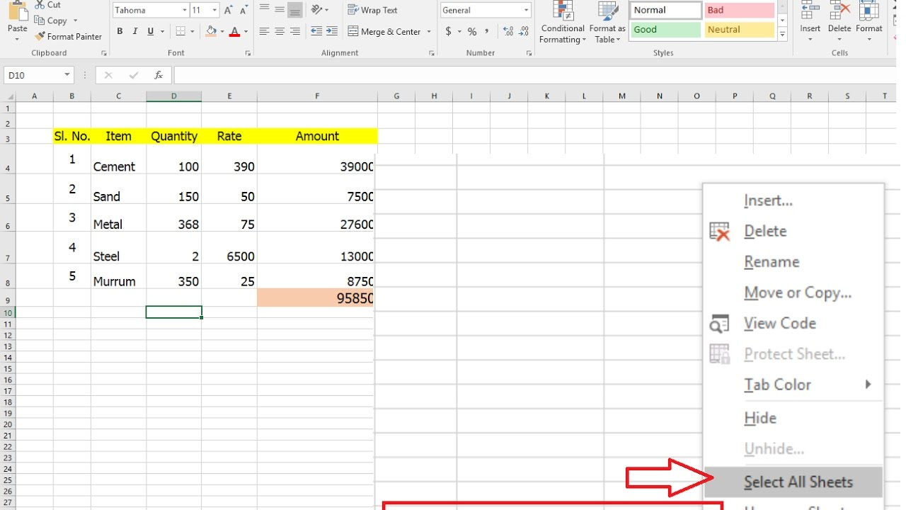 How To Select &amp;amp; Edit All Excel Sheets At Once Same Time (Easy) intended for How to Select Multiple Worksheets