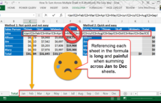 How To Sum Across Multiple Sheets In A Workbook | How To Excel for How To Select Multiple Worksheets