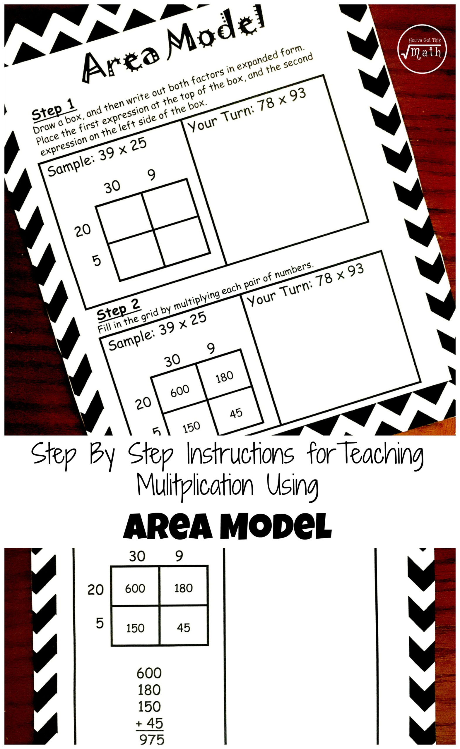 How To Teach Multiplication Using Area Model (Free Printable) regarding Free Printable Area Model Multiplication Worksheets