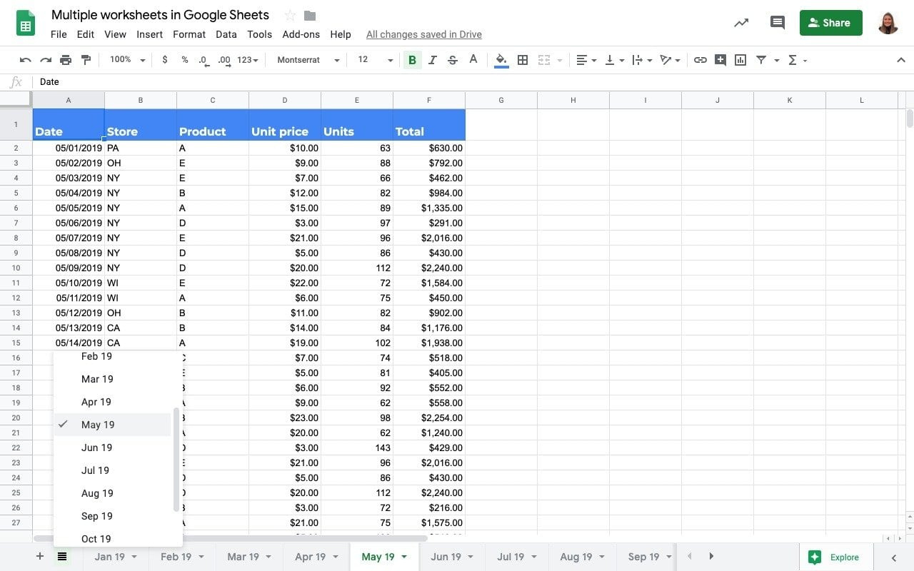 How To Work With Tabs/Sheets In Google Sheets - Sheetgo within How To Select Multiple Worksheets