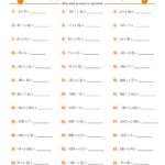 Integers: Multiply & Divide Practice Worksheet In Integer Multiplication And Division Worksheet