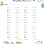 Interactive Times Table Worksheet Generator: Customizable And Fun! Within Math Multiplication Worksheet Generator