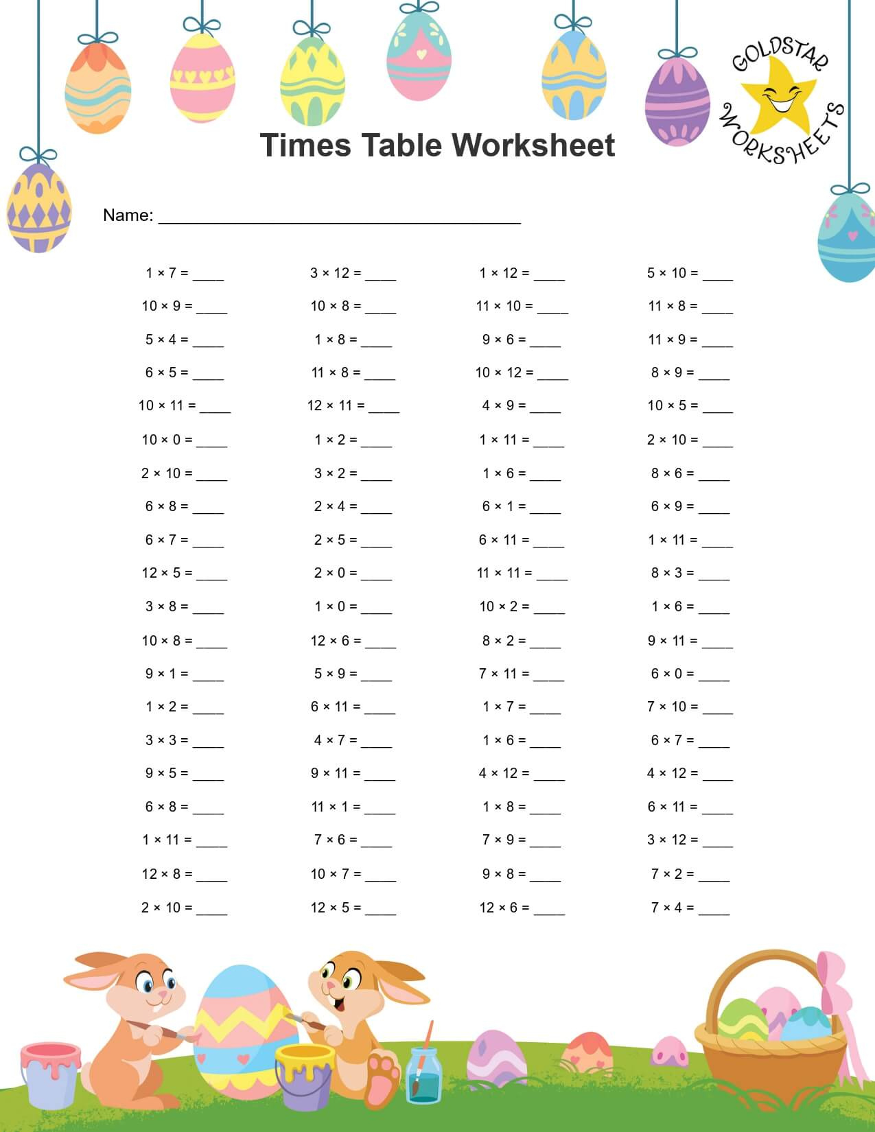 Interactive Times Table Worksheet Generator: Customizable And Fun! within Math Multiplication Worksheet Generator