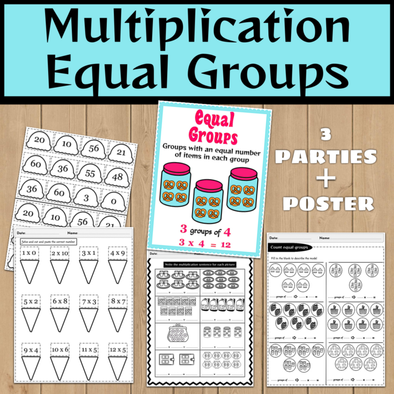 Multiplication Equal Groups Worksheets 3rd Grade | Multiplication ...