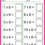 Jwqfbc Multiplication Sheet With Dy Deletion Aithmetics With Regard To 6&#039;s Multiplication Worksheets