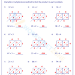 Lattice Multiplication Worksheets & Printable Intended For Lattice Method Multiplication Worksheet