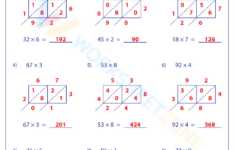 Lattice Multiplication Worksheets &amp; Printable with Math Lattice Method Multiplication Worksheets