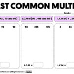 Least Common Multiple Exercises | L.c.m Worksheets Intended For Worksheets For Least Common Multiple