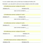 Least Common Multiple Worksheets Page For Least Common Multiple Worksheet With Answers