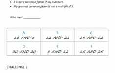 Least Common Multiple Worksheets Page pertaining to Highest Common Factor and Lowest Common Multiple Worksheet
