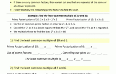 Least Common Multiple Worksheets Page regarding Finding Least Common Multiple Worksheet