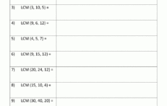 Least Common Multiple Worksheets Page with Finding Common Multiples Worksheet