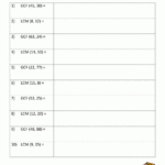 Least Common Multiple Worksheets Page With Greatest Common Multiple Worksheets