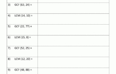 Least Common Multiple Worksheets Page with Greatest Common Multiple Worksheets