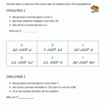 Least Common Multiple Worksheets Page With Regard To Greatest Common Factor Least Common Multiple Worksheet