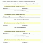 Least Common Multiple Worksheets Page With Regard To Highest Common Factor And Lowest Common Multiple Worksheet