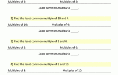 Least Common Multiple Worksheets Page with regard to Highest Common Factor And Lowest Common Multiple Worksheet
