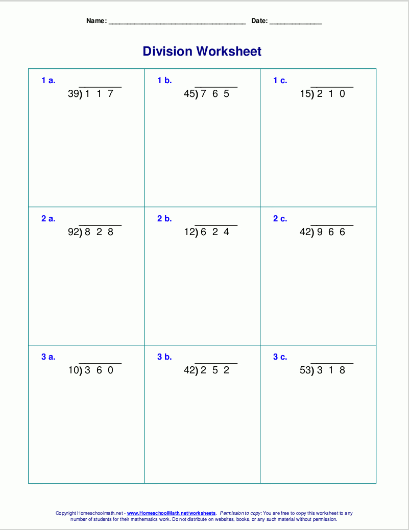 Long Division Worksheets For Grades 4-6 for Multiplication And Division Worksheets Grade 6