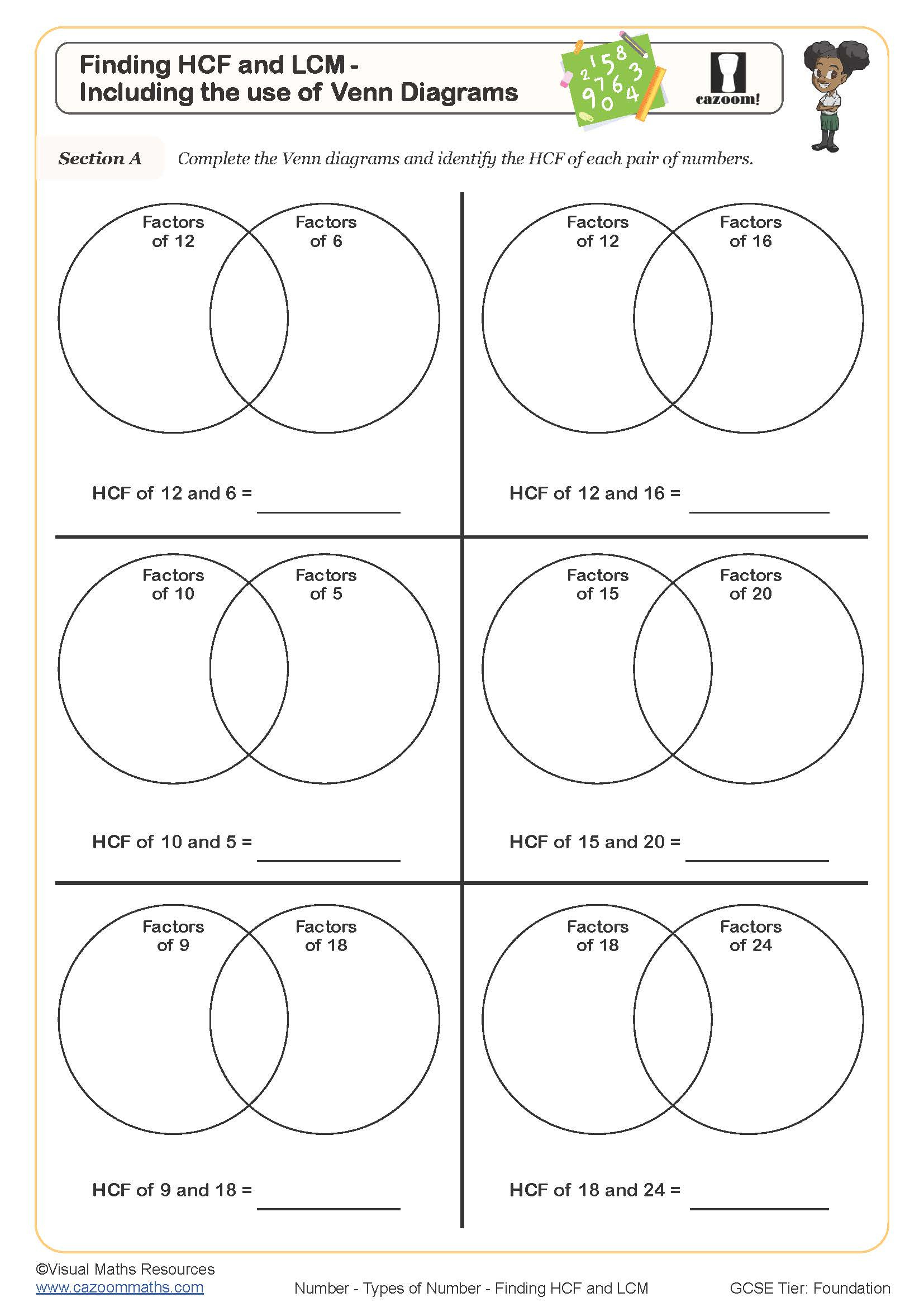 Lowest Common Multiple Worksheet | Cazoom Maths Worksheets inside Lowest Common Multiple Worksheet