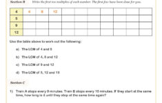 Lowest Common Multiple Worksheet | Cazoom Maths Worksheets pertaining to Lowest Common Multiple Worksheet