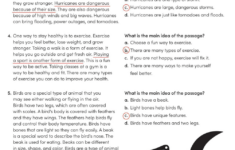 Main Idea: Multiple Choice Reading Worksheet inside Multiple Choice Main Idea Worksheets