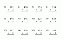 Math Multiplication Worksheets 4Th Grade for Multiplication Three Digit By One Digit Worksheet