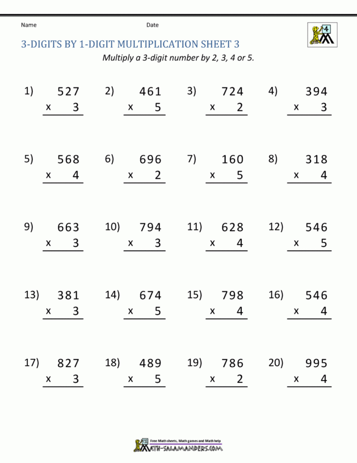 3 and 4 Multiplication Worksheets 3 and 4 Multiplication Worksheets