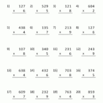 Math Multiplication Worksheets 4Th Grade In 4 Grade Multiplication Worksheets