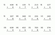 Math Multiplication Worksheets 4Th Grade in Multiplication Drill Sheets Grade 4 Three Digits