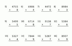 Math Multiplication Worksheets 4Th Grade in Multiplication Worksheets 4'S