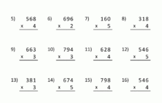 Math Multiplication Worksheets 4Th Grade with 3 By 1 Multiplication Worksheet